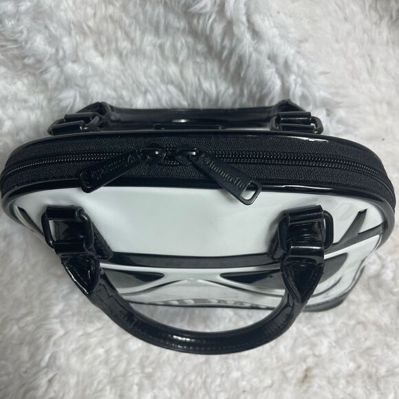 LOUNGEFLY STAR WARS STORMTROOPER SMALL DOME SATCHEL BLACK &WHITE PATENT. - Picture 7 of 15